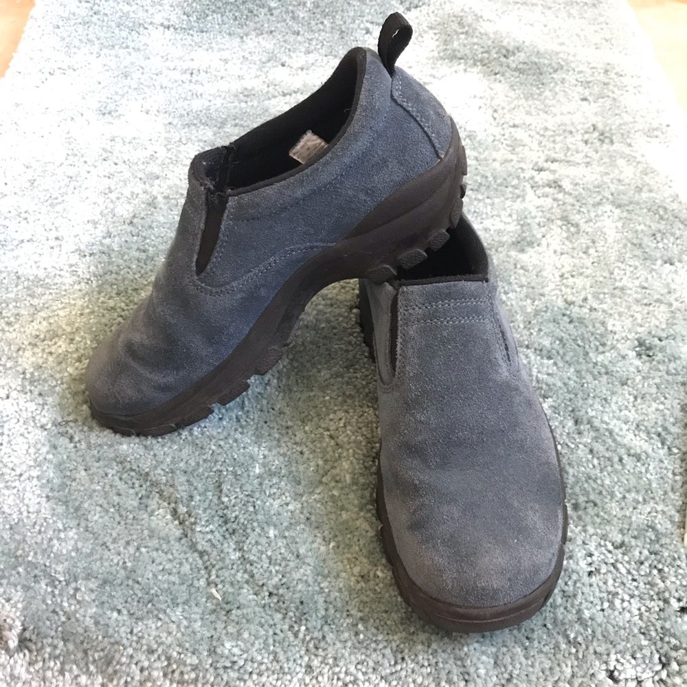 Land’s End Blue Suede Slip-On Shoes